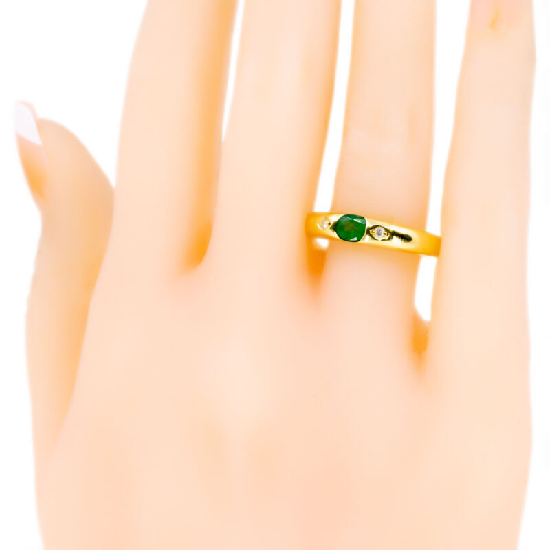 Diamond Emerald 18k Gypsy Ring 13865-8248 Image5