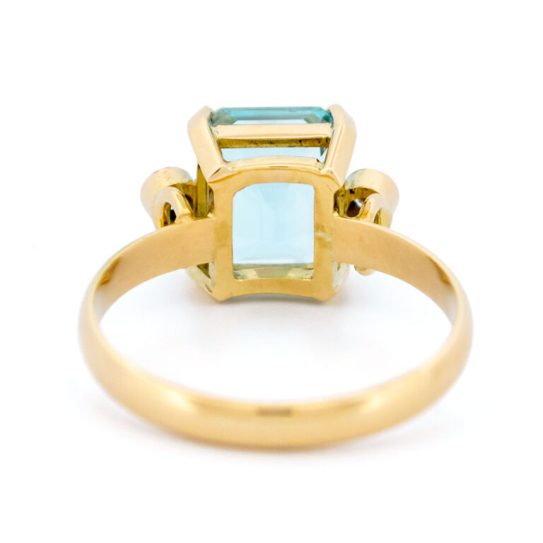 Aquamarine Diamond 18k Rectangle-Shape Ring 14260-2426 - Image 6