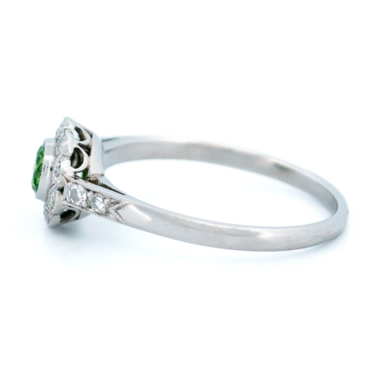 Demantoid Diamond Platinum Cluster Ring 14267-5111 Image5