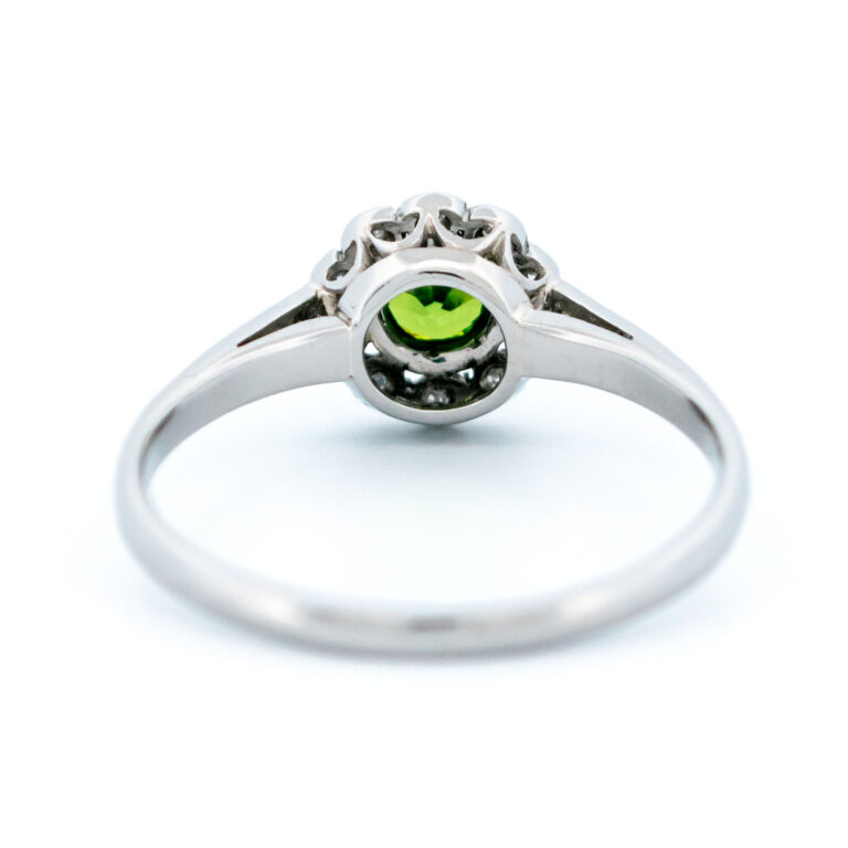 Demantoid Diamond Platinum Cluster Ring 14267-5111 - Image 6