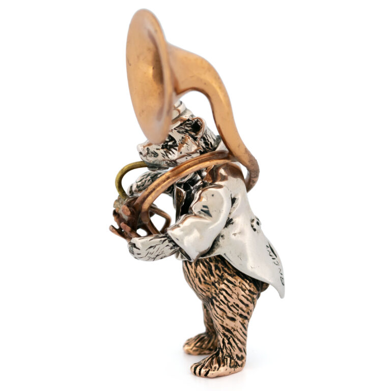 Silver Copper "Bear Playing Sousaphone" Miniature 14338-3050 Image3