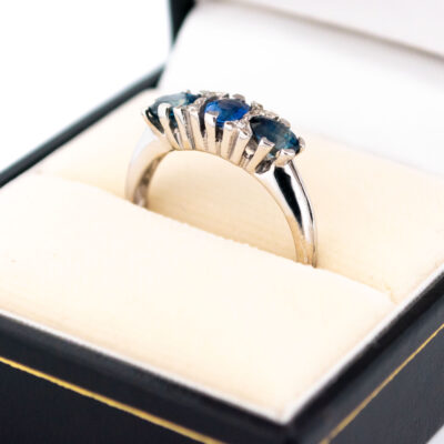 Diamond Sapphire 14k Row Ring 14365-8313 Image2