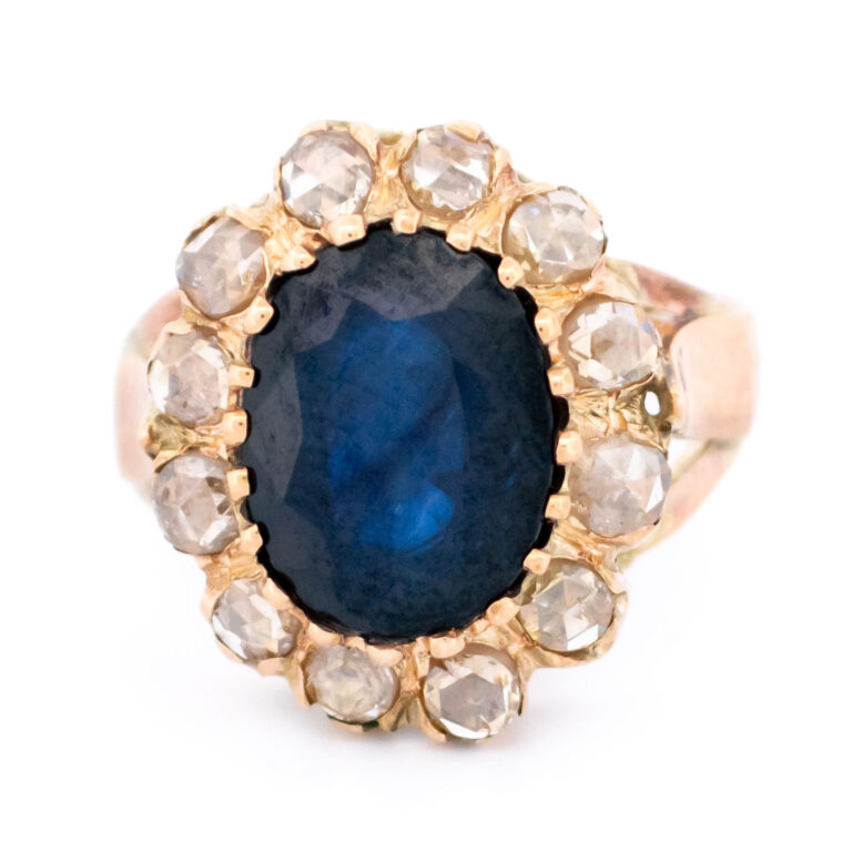 Sapphire Diamond 9k Cluster Ring 14366-8314 Image1