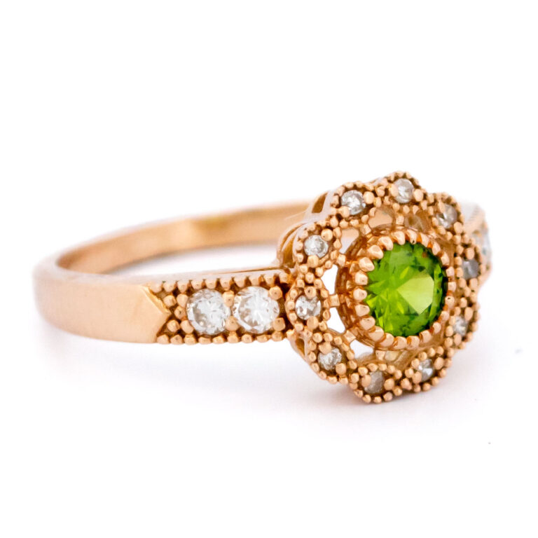 Demantoid Diamond 14k Cluster Ring 14516-8350 Image3