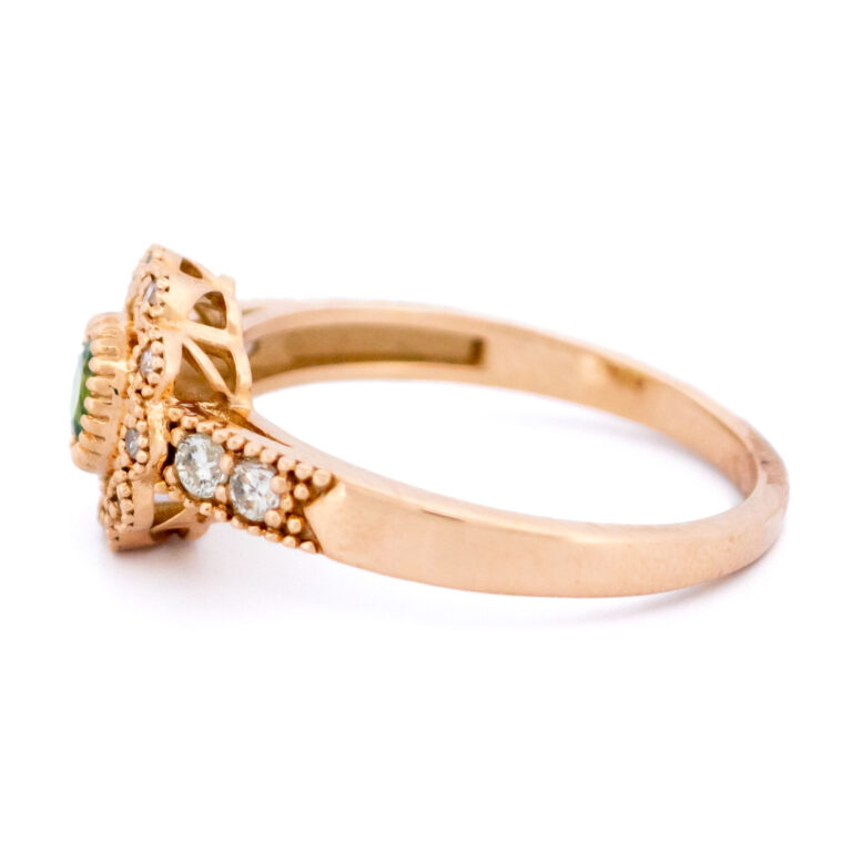 Demantoid Diamond 14k Cluster Ring 14516-8350 Image5