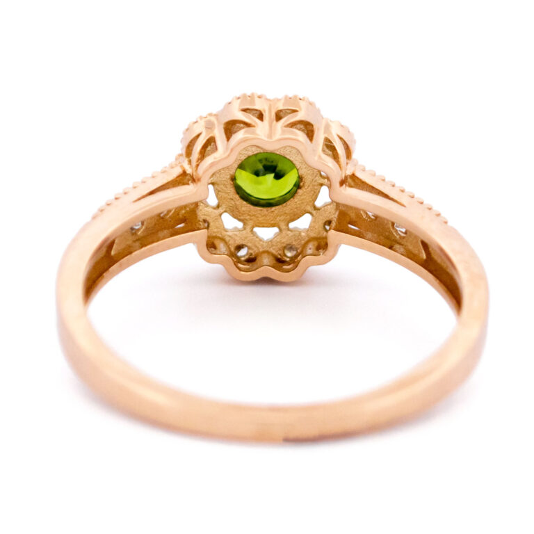 Demantoid Diamond 14k Cluster Ring 14516-8350 - Image 6