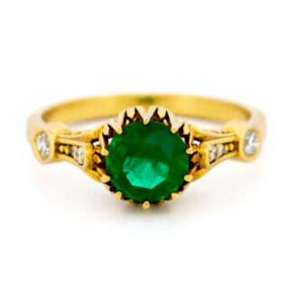 Emerald Diamond 9k Solitaire Ring 14518-8352 14518-8352 Image1