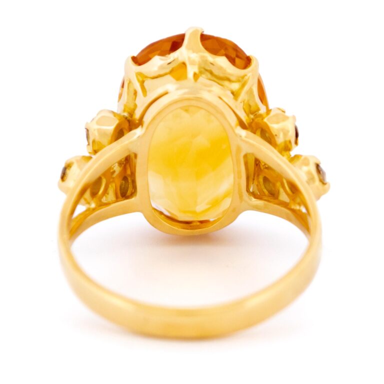 Citrine Diamond 18k Ring 14584-8362 - Image 6