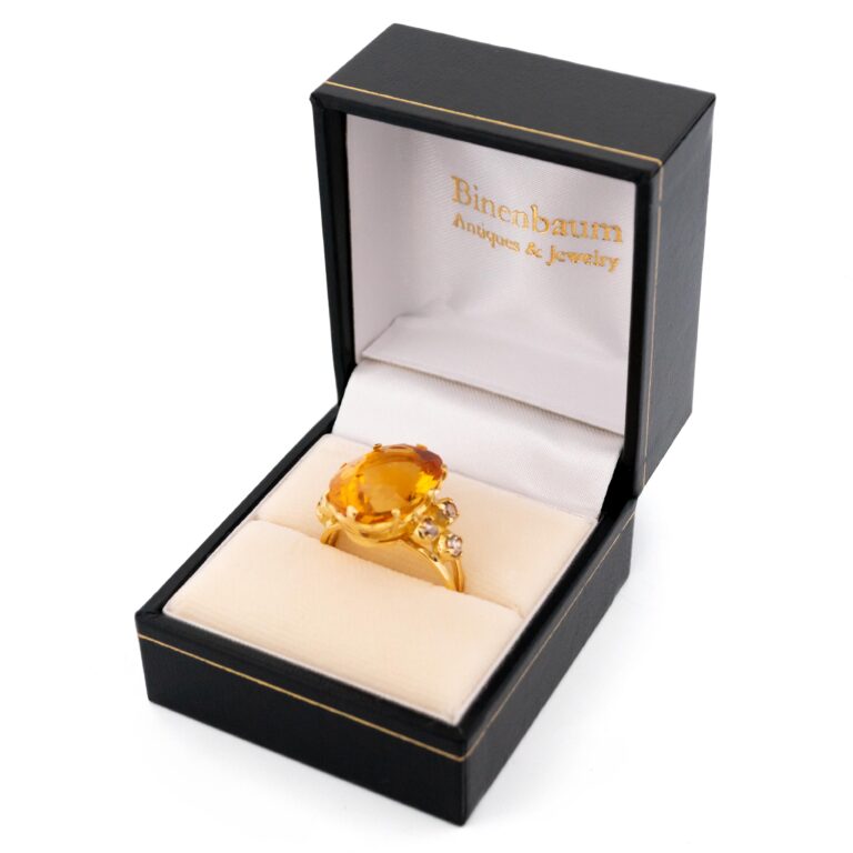 Citrine Diamond 18k Ring 14584-8362 - Image 7