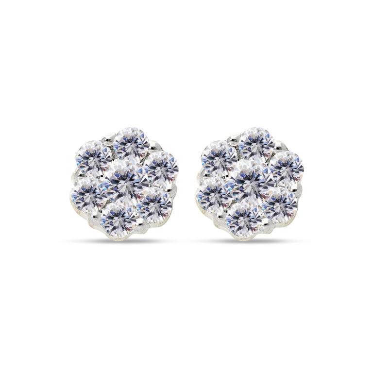 Diamond 14k Cluster Earrings 14601-8372 Image1