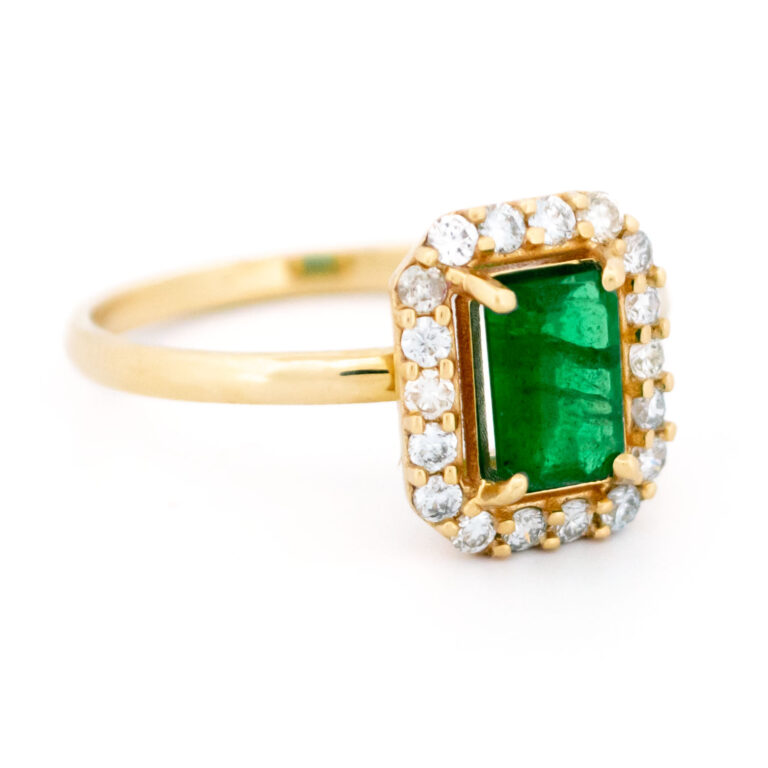 Emerald Diamond 14k Cluster Ring 14971-8444 Image3