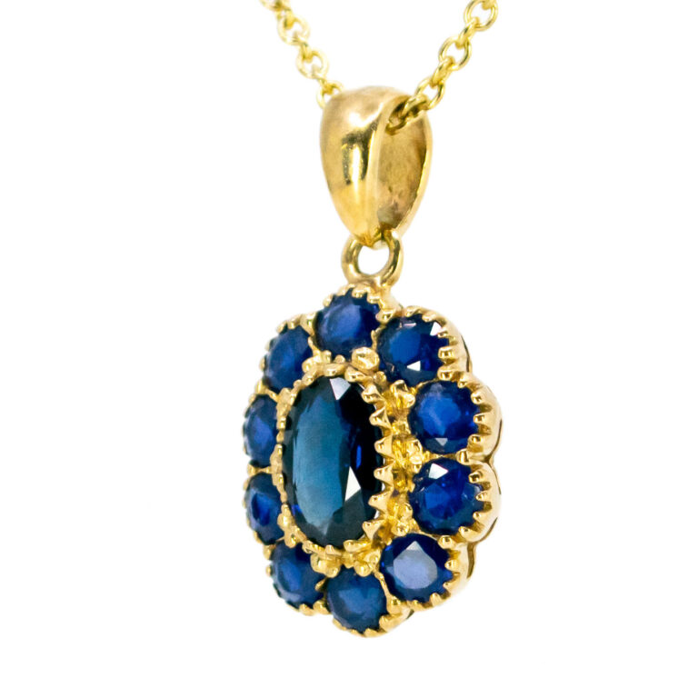 Sapphire 14k Cluster Pendant 15183-8533 Image2