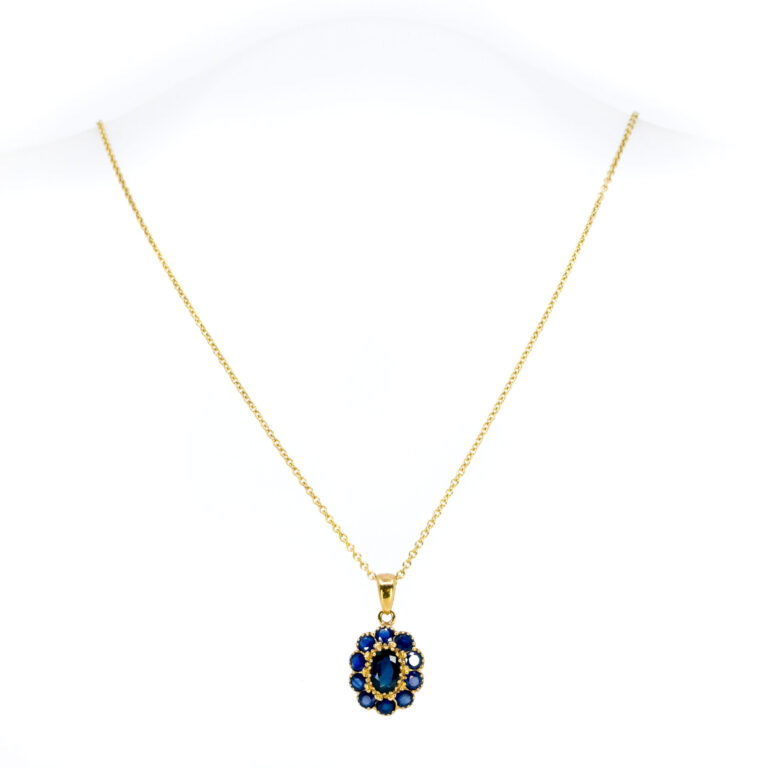 Sapphire 14k Cluster Pendant 15183-8533 Image4