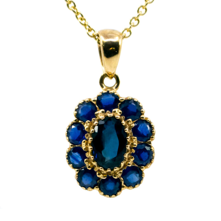 Sapphire 14k Cluster Pendant 15183-8533 Image1