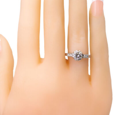 Diamond Platinum Solitaire Ring 182-1268 Image2