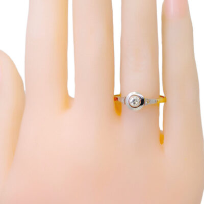 Diamond 14k Platinum Target Ring 254-1403 Image2