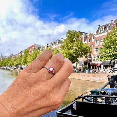 Diamond Ruby Platinum Target Ring 2814-6190 Image2