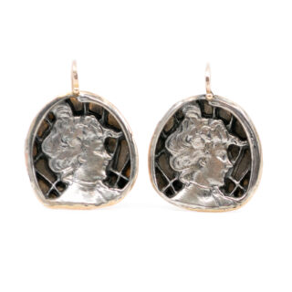 14k Silver Repoussé Earrings 5563-0597 Image1