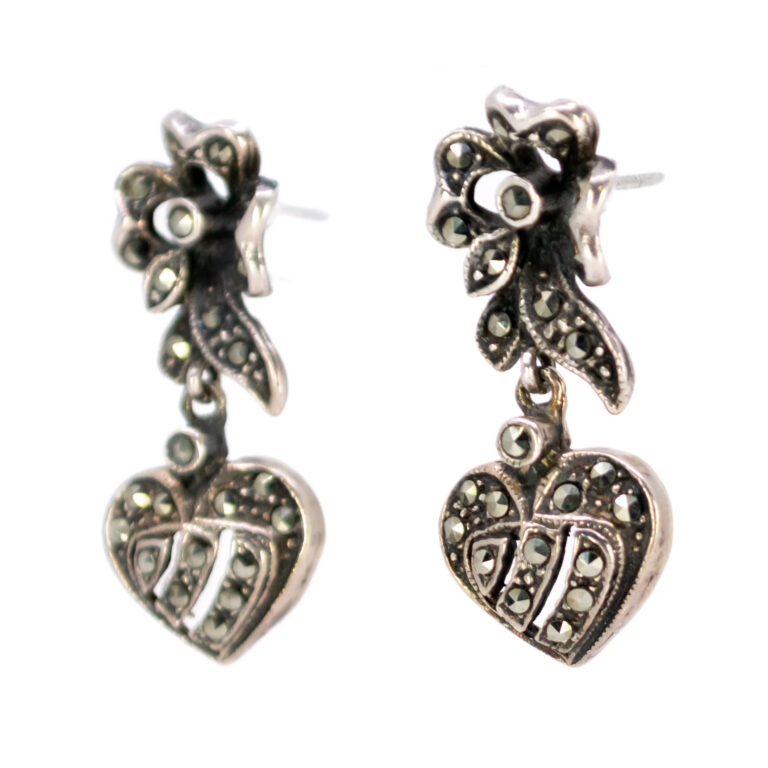 Marcasite (Pyrite) Silver Pendant Earrings 6232-0014 Image2