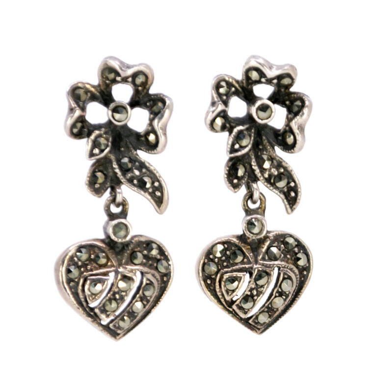 Marcasite (Pyrite) Silver Pendant Earrings 6232-0014 Image1