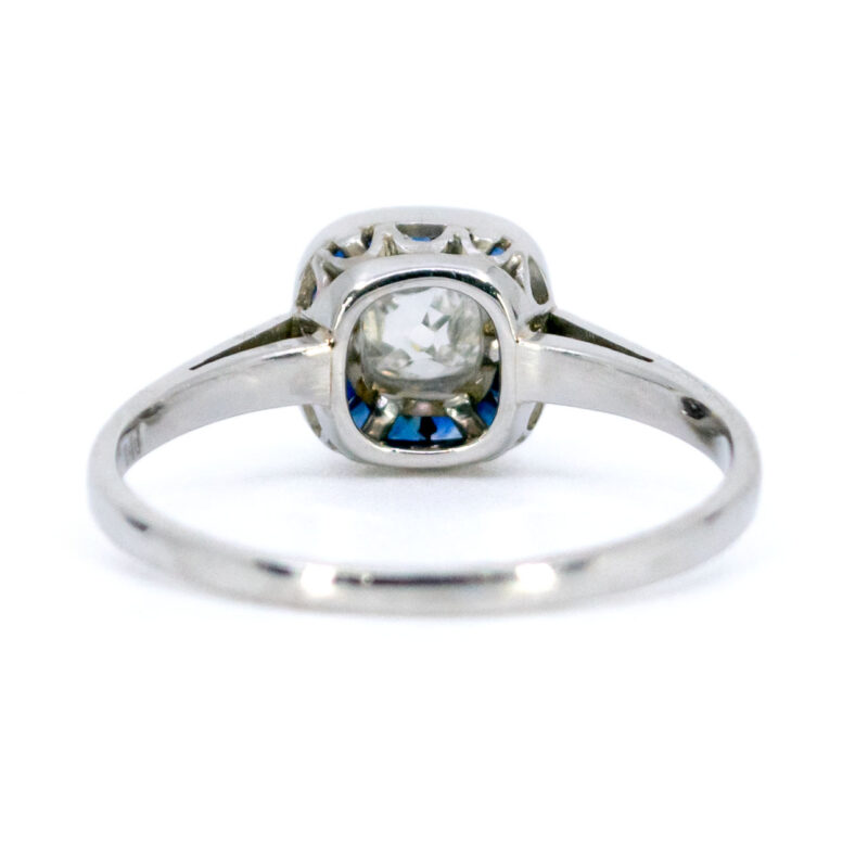 Diamond Sapphire Platinum Target Ring 6866-4862 Image4