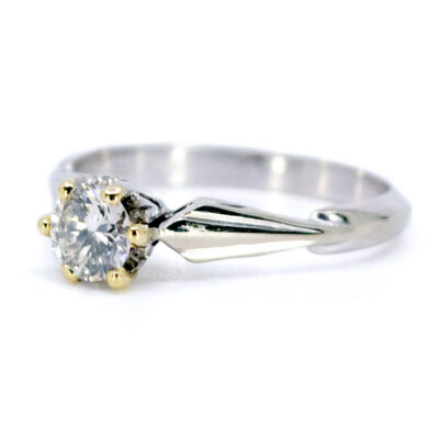 Diamond Platinum 18k Solitaire Ring 7438-0749 Image2