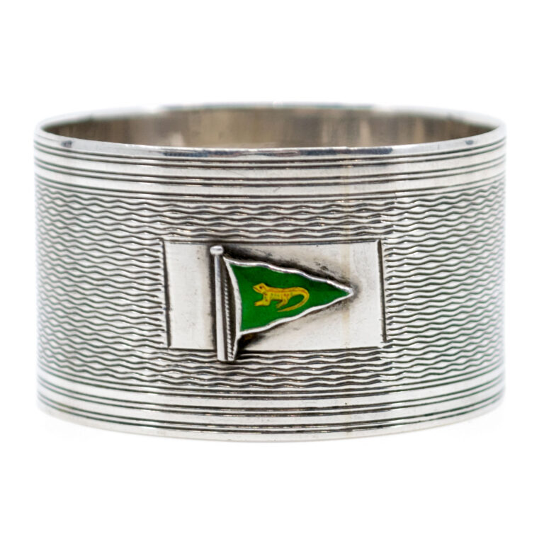 Enamel Silver Engine Turned Napkin Ring 8181-2569 Image1