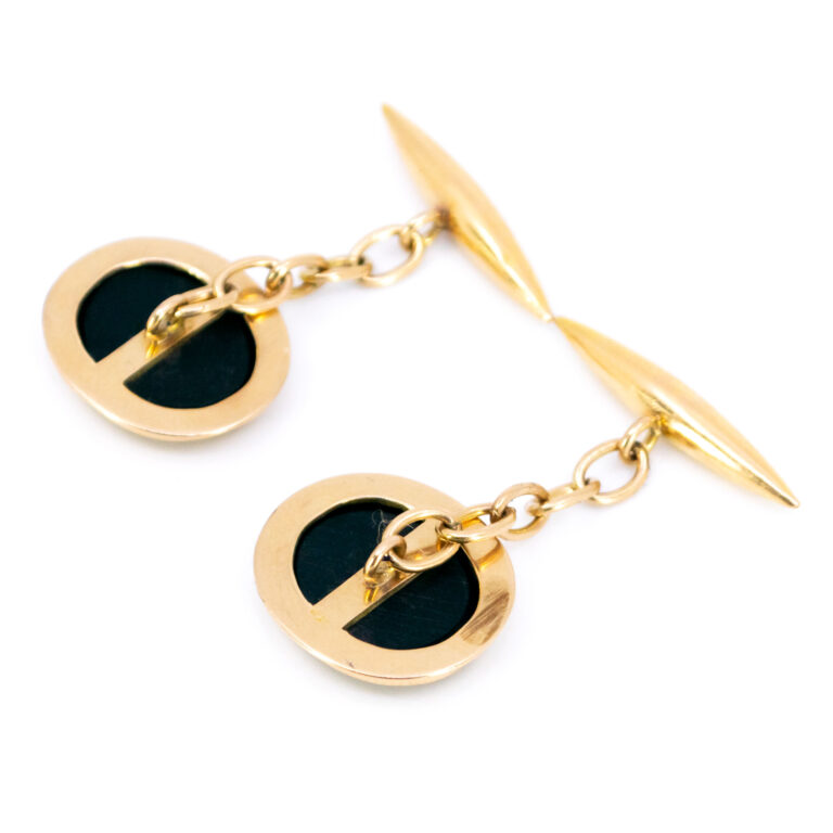 Onyx 14k Chain Link Cufflinks 8294-2013 Image4