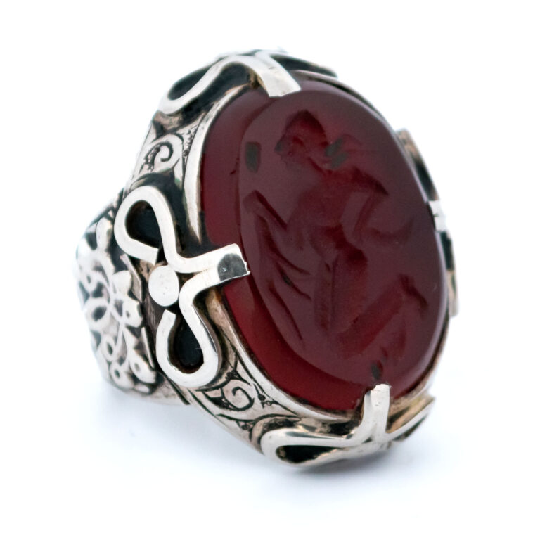 Carnelian Silver Intaglio Ring 8450-7067 Image3