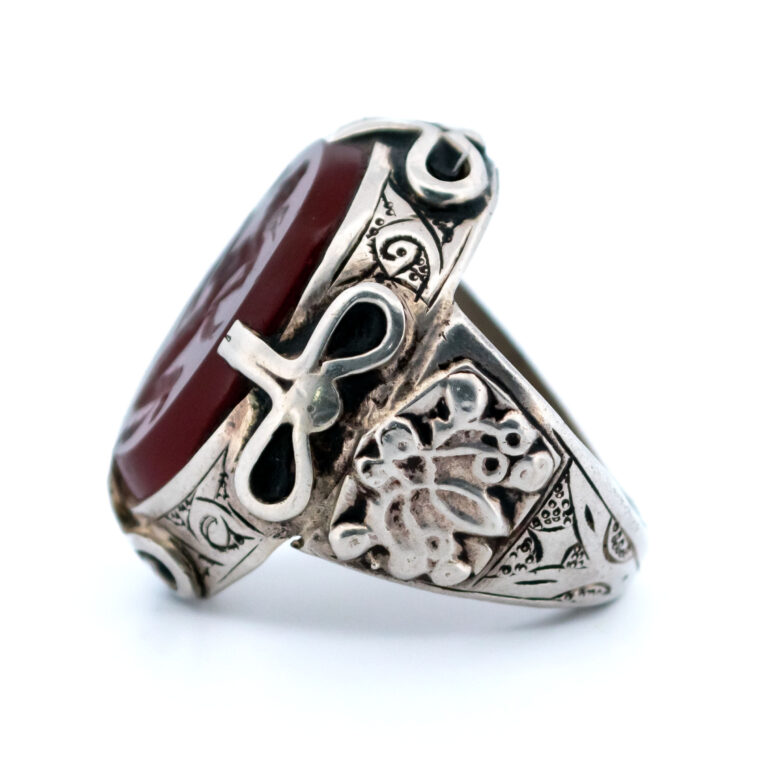 Carnelian Silver Intaglio Ring 8450-7067 Image4