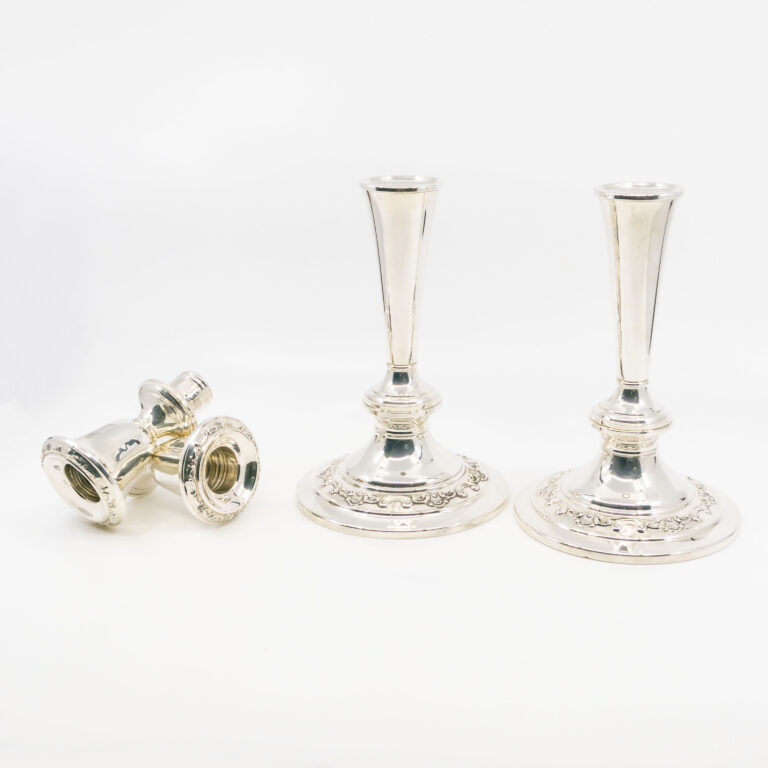 Silver Pair Of Convertible Candlesticks 8576-2581 Image3