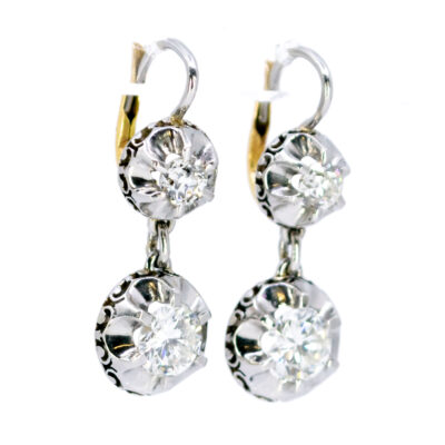 Diamond Platinum 18k Pendant Earrings 8597-2074 Image3