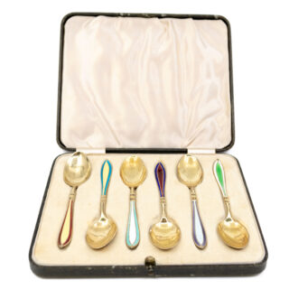 Enamel Silver-Gilt Deco Spoon Set 8985-2642 Image1