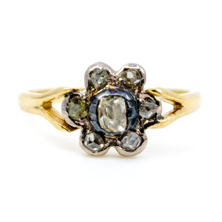 Diamond 14k Silver Antique Ring 9302-6290 Image1