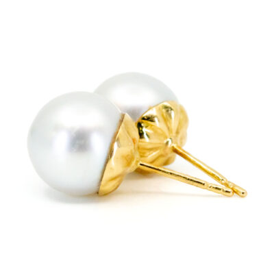 14k South Sea Pearl Stud Earrings 9438-6352 Image2