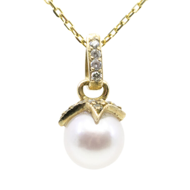 Diamond Pearl 14k Pendant 9440-6354 Image1