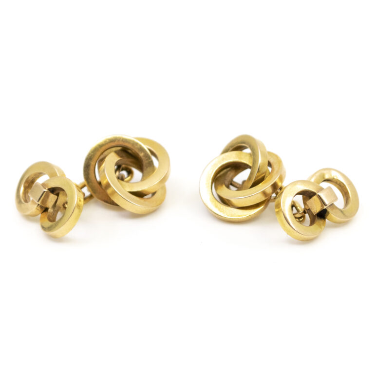 18k Triple-Rounds, Chain Link Cufflinks 9852-2209 Image2