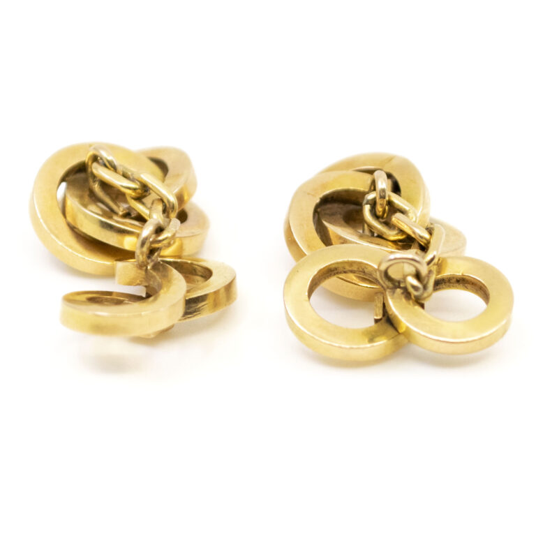 18k Triple-Rounds, Chain Link Cufflinks 9852-2209 Image3