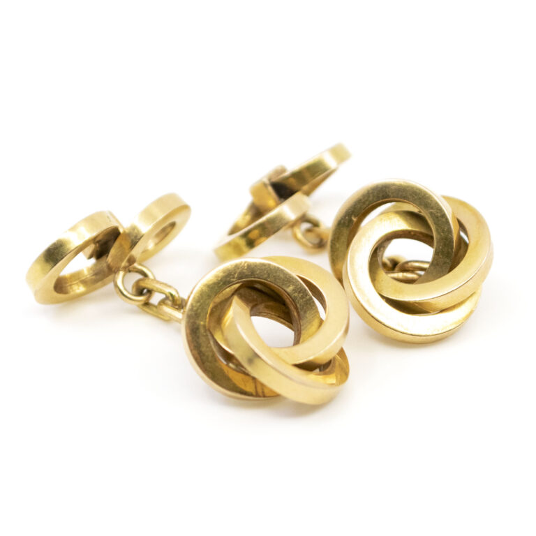 18k Triple-Rounds, Chain Link Cufflinks 9852-2209 Image1