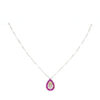 Diamond Ruby Platinum Halo Necklace 11472-6287 Image3