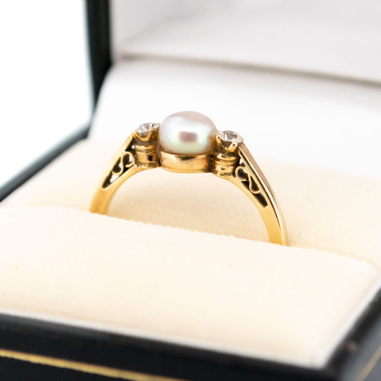 Diamond Pearl 14k Row Ring 12759-8613 Image2