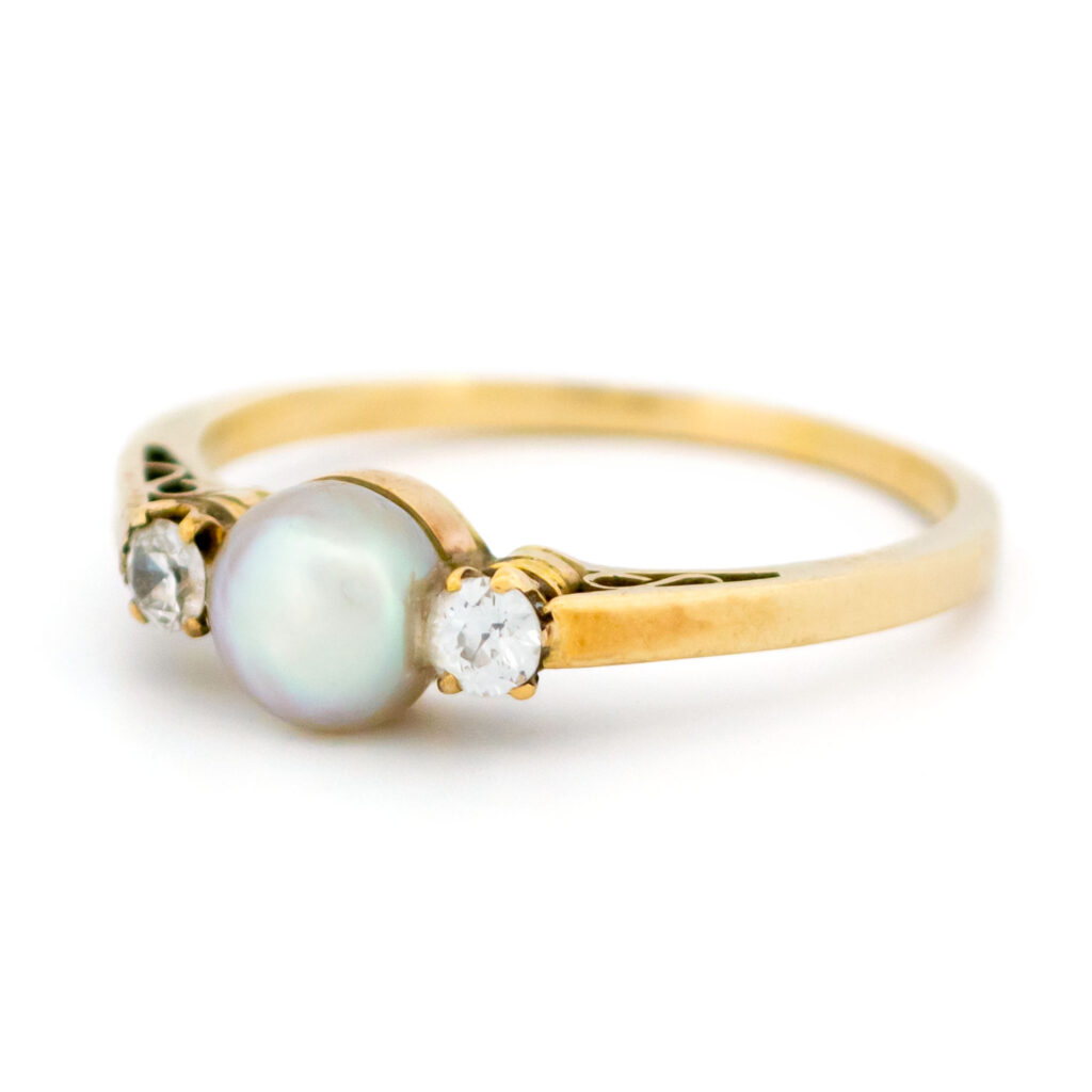 Diamond Pearl 14k Row Ring 12759-8613 Image4