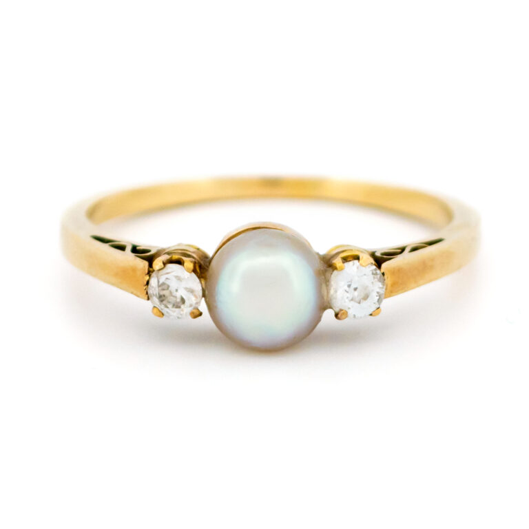 Diamond Pearl 14k Row Ring 12759-8613 Image1