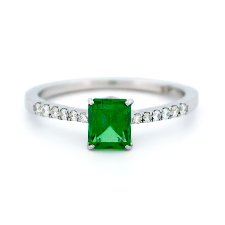 Diamond Emerald 18k Ring 14517-8351 Image1