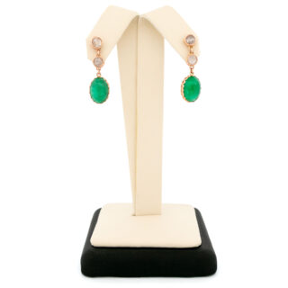 Diamond Emerald 14k Pendant Earrings 15523-8575 Image1