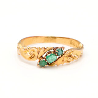 Emerald 18k Trilogy Ring 15557-8582 Image1