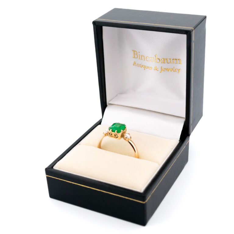 Emerald Diamond 18k Trilogy Ring 15733-5207 - Image 8