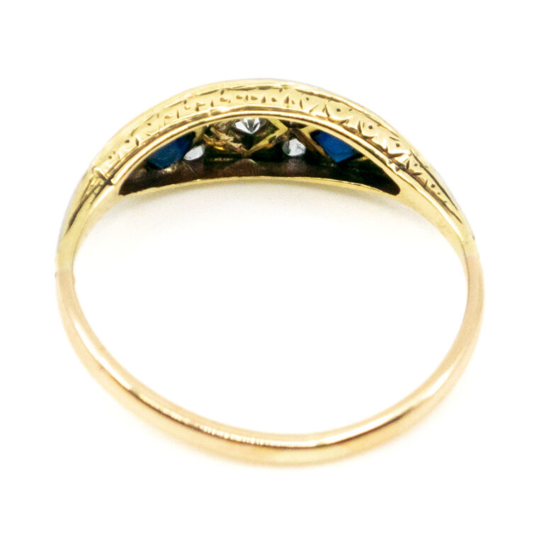 Diamond Sapphire 18k Deco Ring 10897-6806 Image5