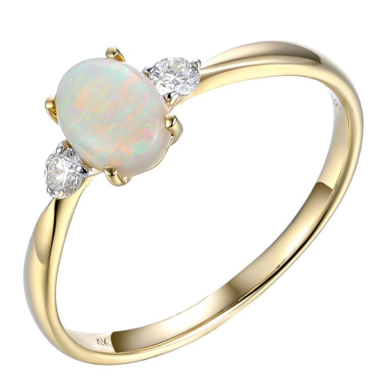 Diamond Opal 14k Trilogy Ring 15780-8629 Image1