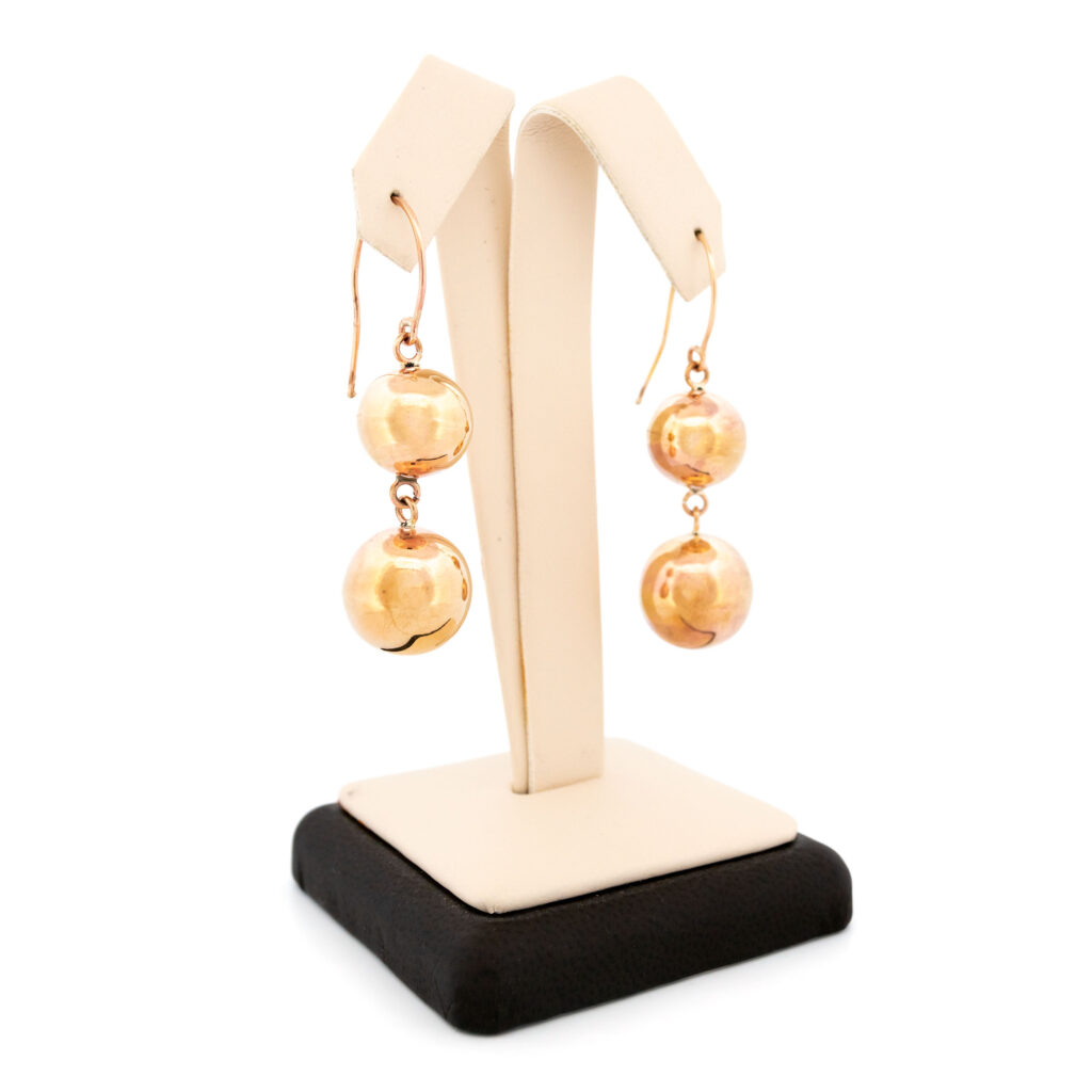 9k "Double Ball Drop" Earrings 15791-8639 Image3